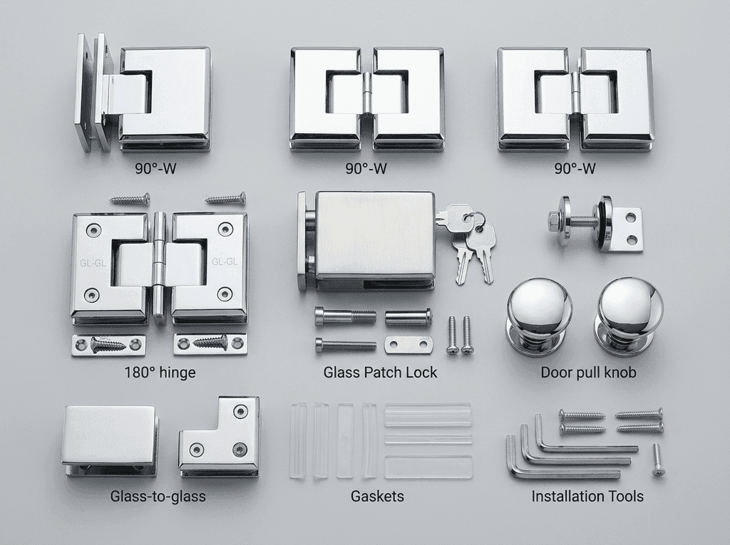 Glass Hardware & Shower Fittings – Aluminium Hardware by Salasar, Raipur